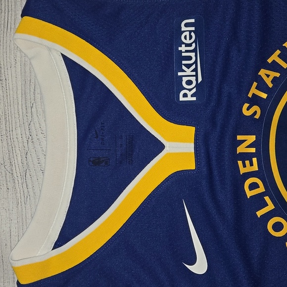 Nike Golden State Warriors Icon Edition Jersey Blue/White/Yellow Size XL NWT - Picture 3 of 11